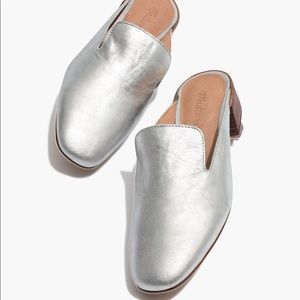 Madewell Silver Heeled Loafer Mules